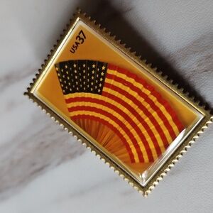 US Postage Stamp Flag Pin
